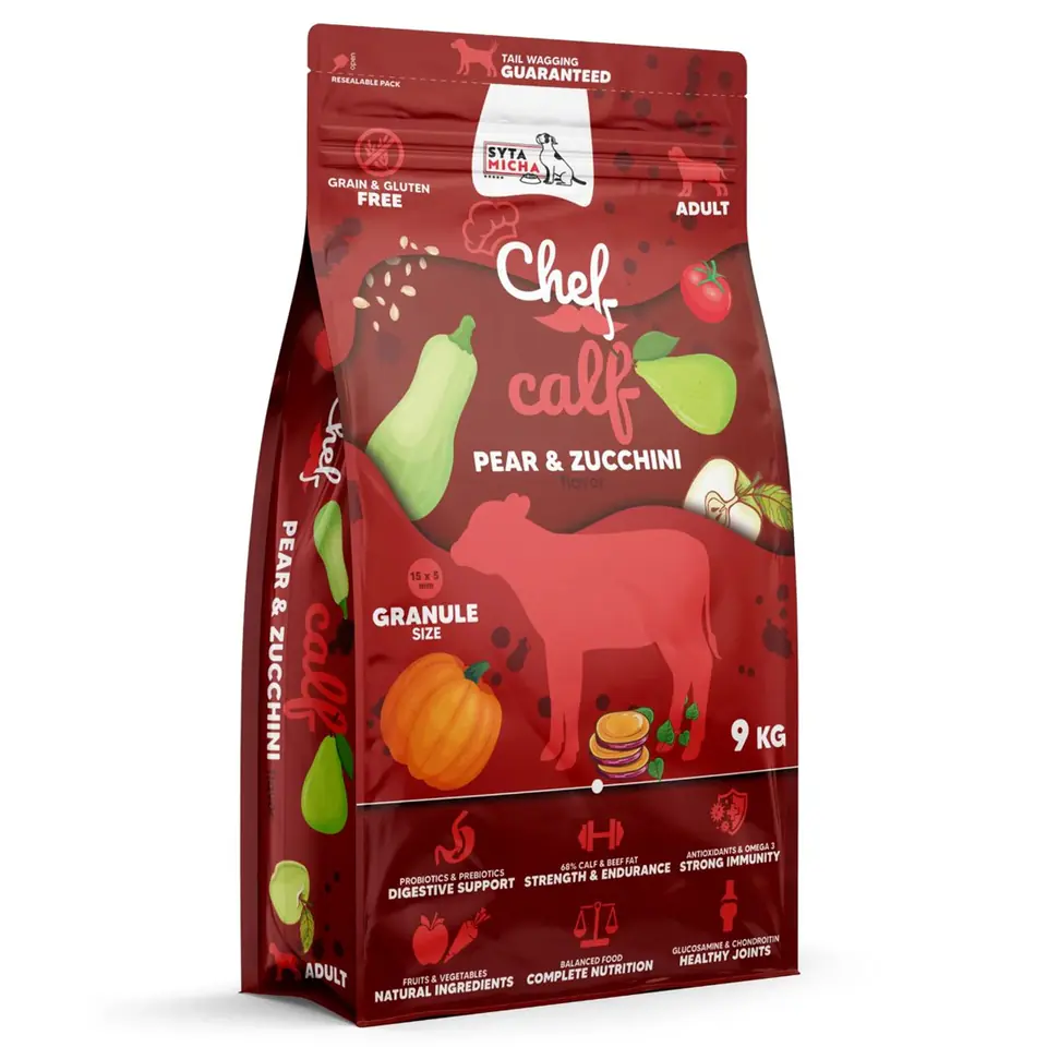 ⁨SYTA MICHA Chef Calf, pear and zucchini - dry dog food - 9kg⁩ at Wasserman.eu