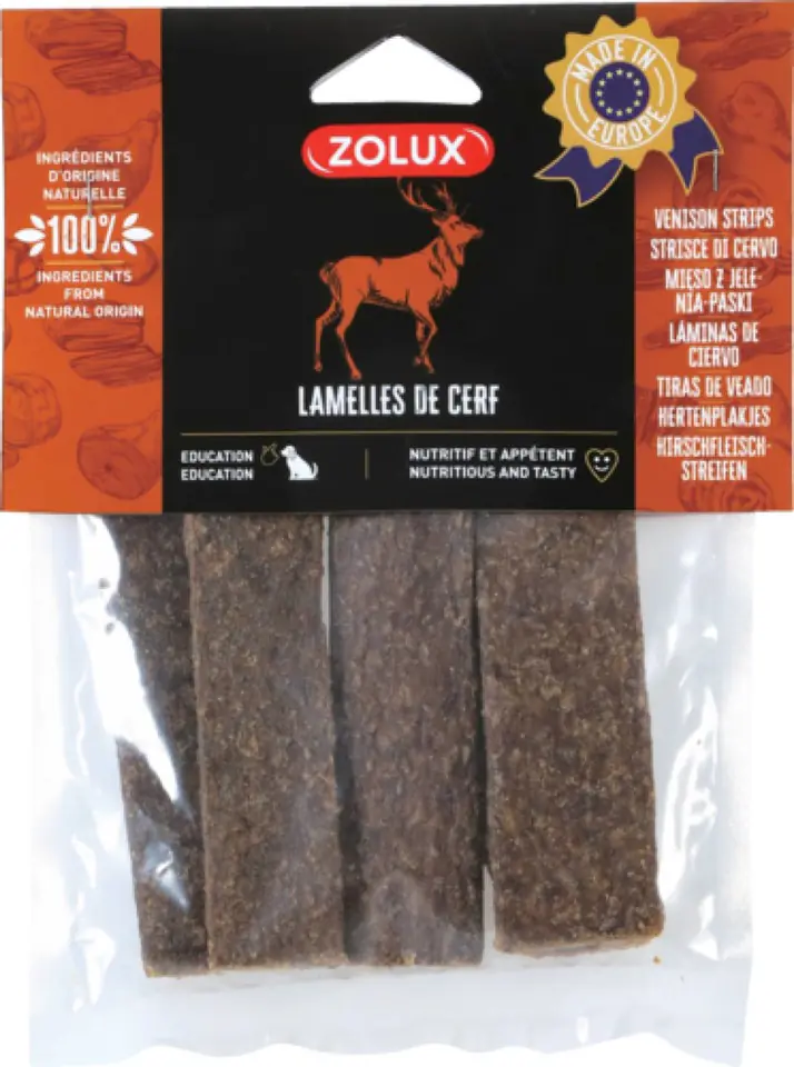 ⁨ZOLUX Deer strips - Dog treat - 100g⁩ at Wasserman.eu