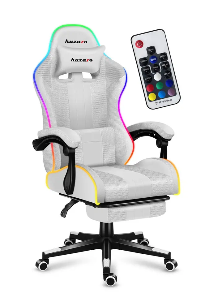 ⁨HUZARO FORCE 4.7 RGB White GAMING CHAIR⁩ at Wasserman.eu