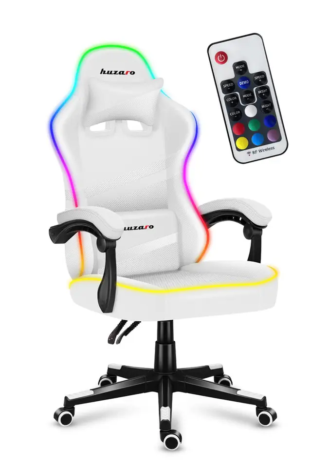 ⁨Fotel gamingowy Huzaro Force 4.4 RGB White⁩ w sklepie Wasserman.eu