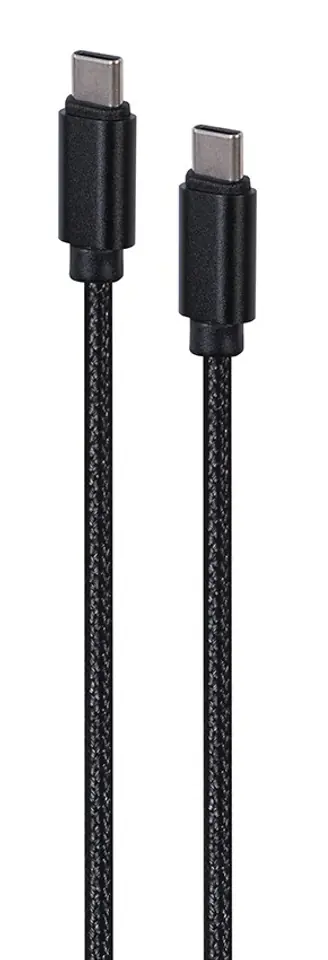 Gembird CCDB-mUSB2B-CMCM-6 Cotton braided Type-C male-male USB cable with metal connectors, 1.8 m, black color at Wasserman.eu
