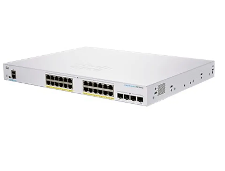 ⁨Cisco CBS350-24FP-4X-EU network switch Managed L2/L3 Gigabit Ethernet (10/100/1000) Silver⁩ at Wasserman.eu