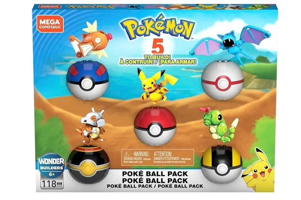 ⁨MEGA CONSTRUX Pokemon - Poke ball 5-pack GHP85 /4⁩ w sklepie Wasserman.eu