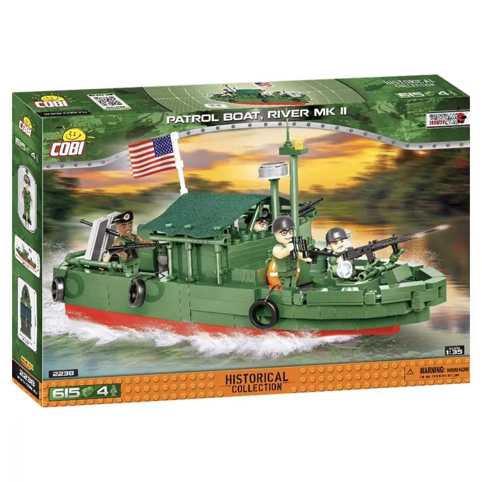 ⁨Cobi COBI 2238 Historical Collection Vietnam War Vietnam War Patrol Boat River Mk II 615 blocks p3⁩ at Wasserman.eu