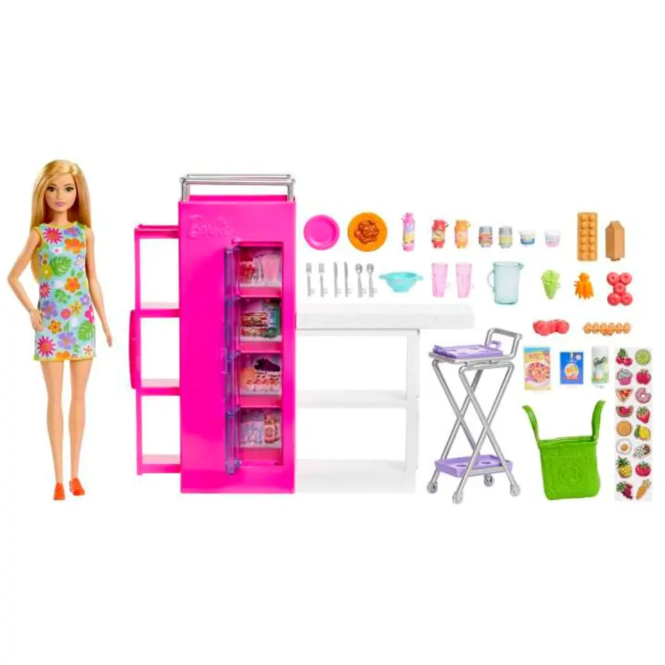 ⁨BARBIE PANTRY SET + DOLL HJV38⁩ at Wasserman.eu