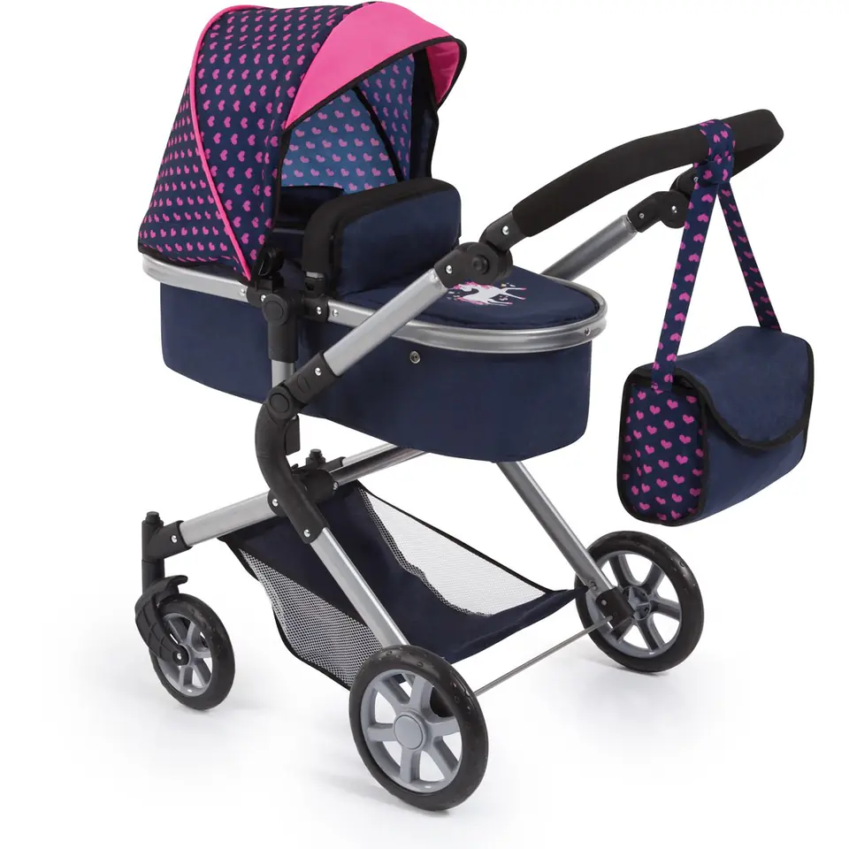 ⁨Doll pram BAYER Design 18154AA City Neo deep Pink, Black⁩ at Wasserman.eu