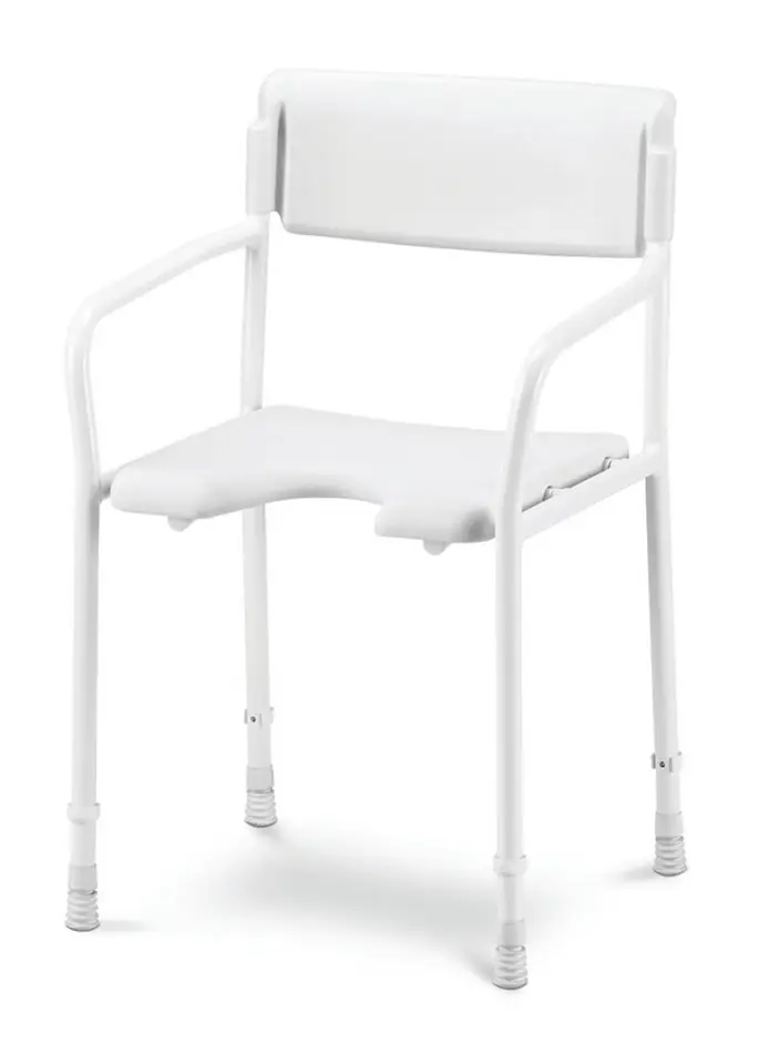 ⁨Shower stool with indentation and backrest⁩ at Wasserman.eu
