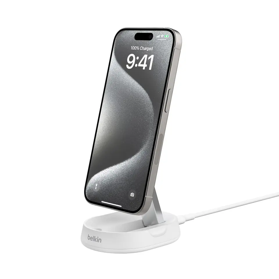 ⁨Belkin BoostCharge Pro Smartfon Biały Prąd przemienny Bezprzewodowe ładowanie Szybkie ładowanie Wewnętrzna⁩ w sklepie Wasserman.eu