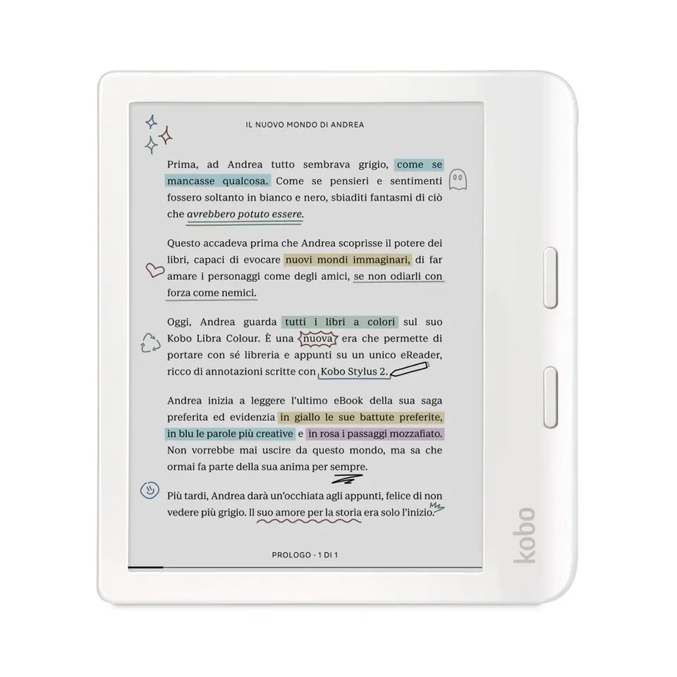 ⁨Rakuten Kobo Libra Colour e-book reader Touchscreen 32 GB Wi-Fi White⁩ at Wasserman.eu