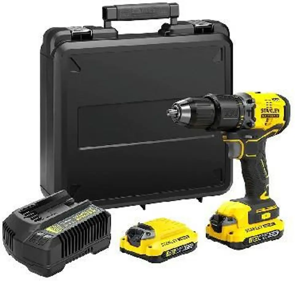 ⁨Brushless drill driver 18V Fatmax V20 2x2.0Ah pannier⁩ at Wasserman.eu