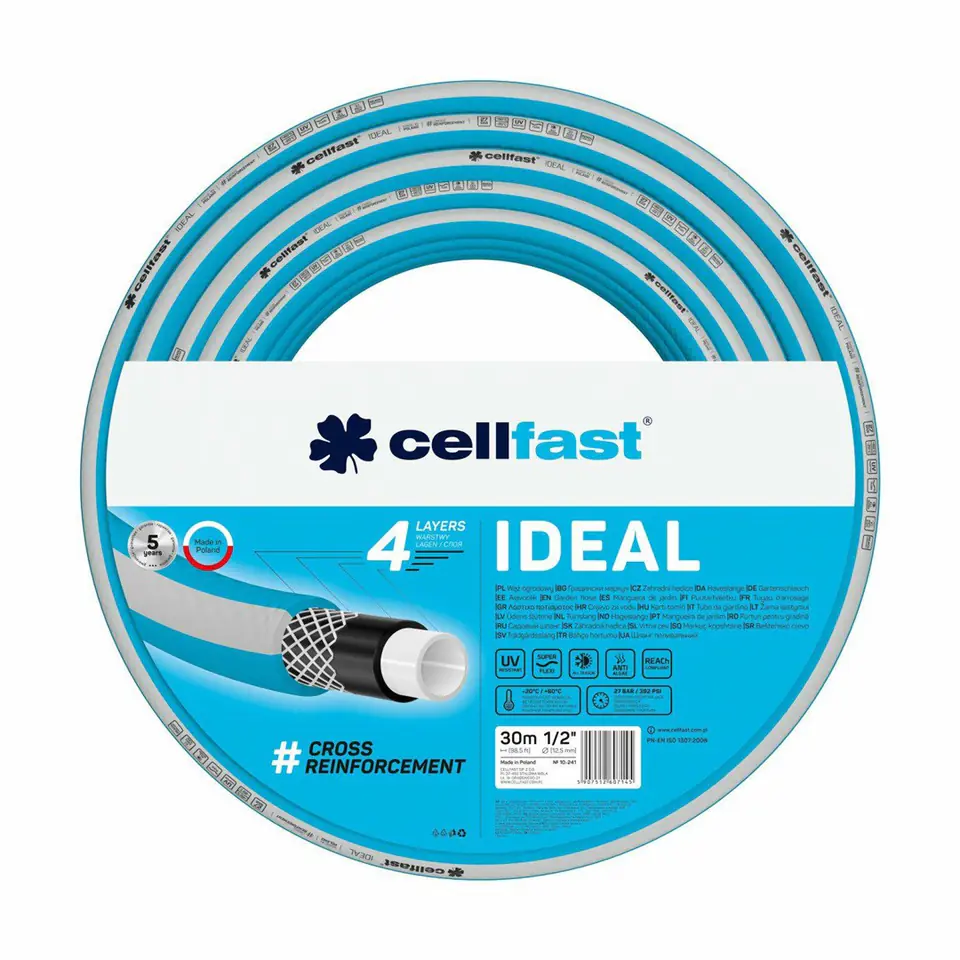 ⁨CELLFAST GARDEN HOSE IDEAL SIZE: 1" LENGTH: 20m⁩ at Wasserman.eu