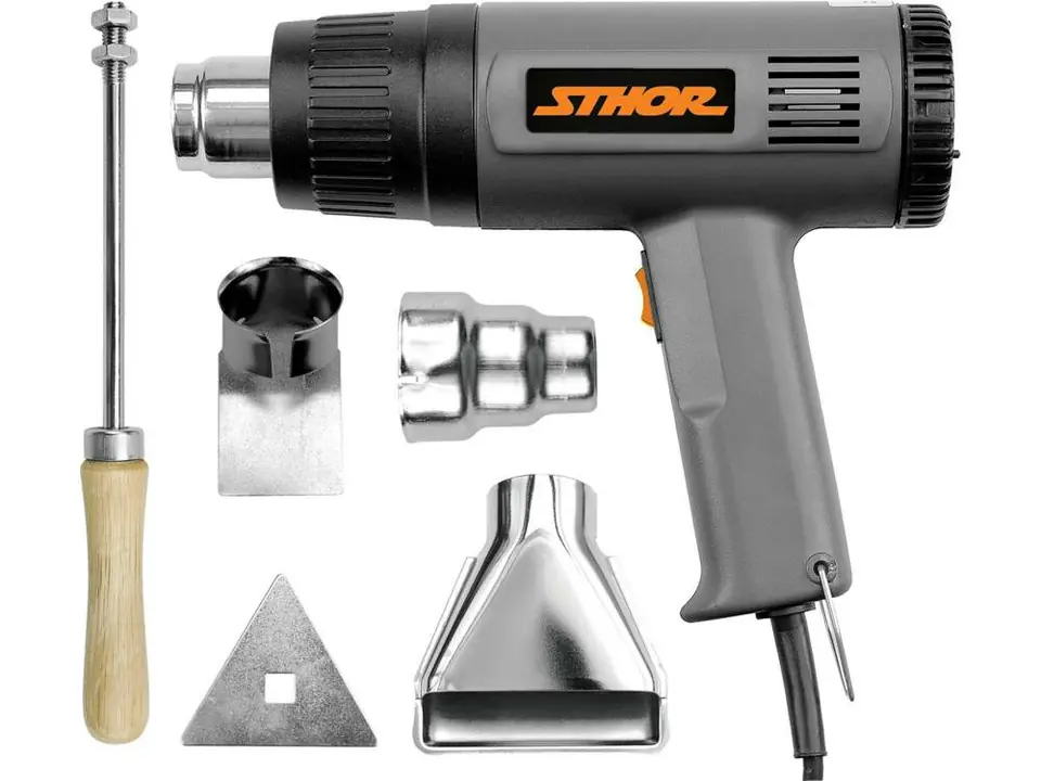 ⁨STHOR 1500W HEAT GUN WITH ACCESSORIES 79328⁩ at Wasserman.eu