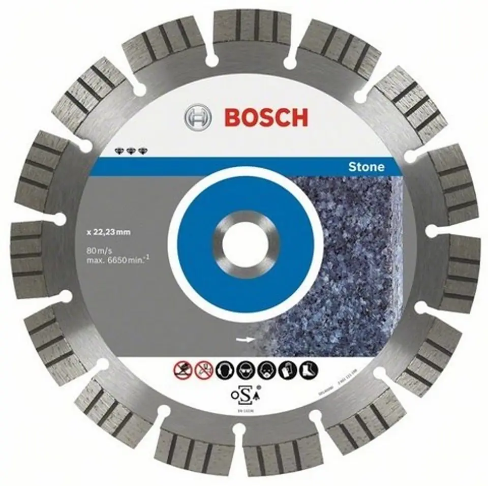 ⁨BOSCH TARCZA DIAMENTOWA 125x22 SEG STONE⁩ w sklepie Wasserman.eu