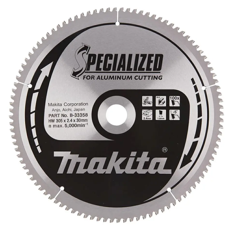 ⁨MAKITA CIRCULAR SAW 305x30x100with SPECIALIZED ALUMINUM⁩ at Wasserman.eu