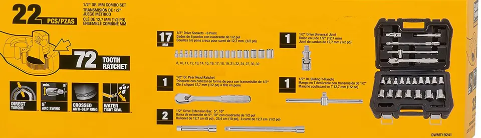 ⁨22 el. zestaw nasadek 1/2"⁩ w sklepie Wasserman.eu