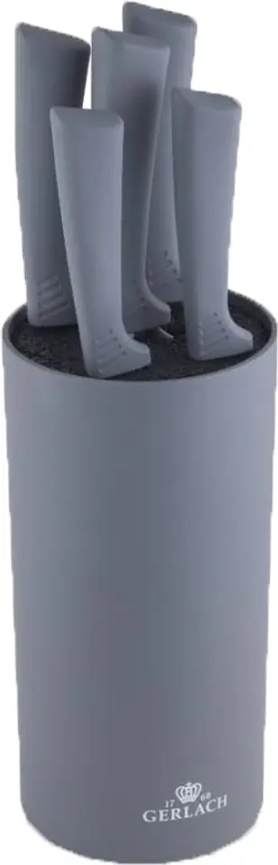 ⁨GERLACH. SET OF KNIVES IN A BLOCK OF 5 pcs. SMART GREY⁩ at Wasserman.eu