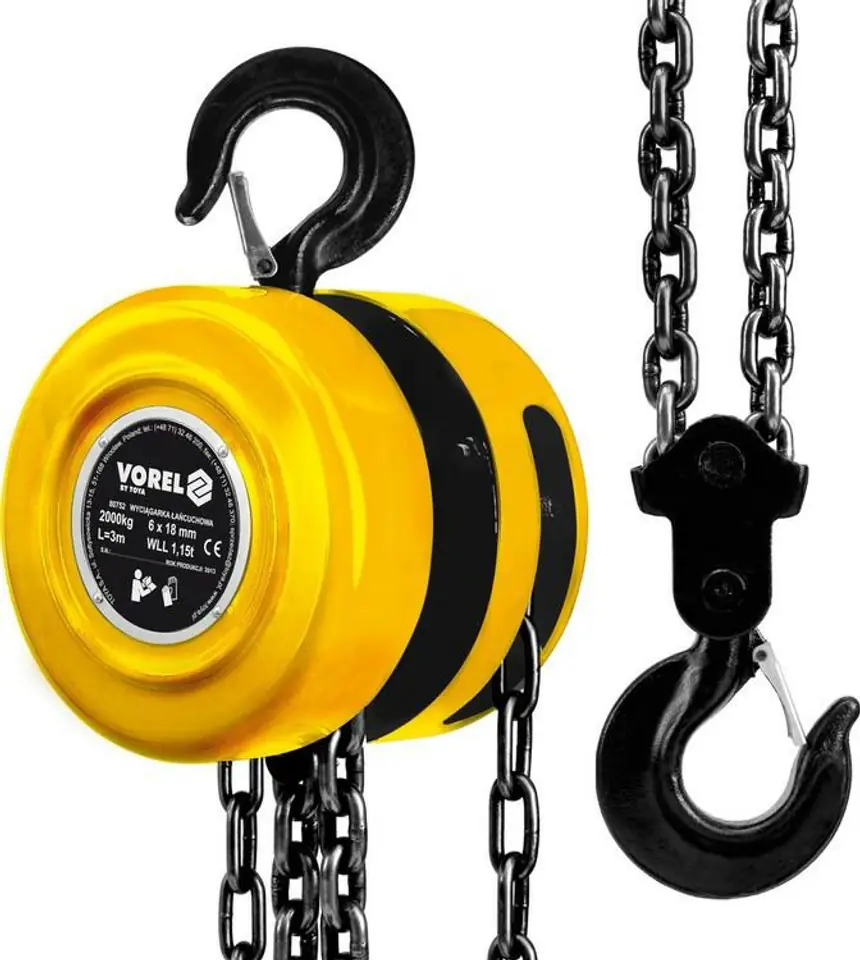 ⁨CHAIN WINCH 2000KG VOREL 80752⁩ at Wasserman.eu