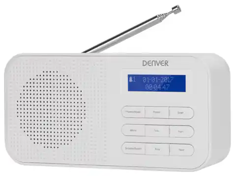 ⁨Kompaktowe radio DAB+/FM Denver DAB-42 białe⁩ w sklepie Wasserman.eu