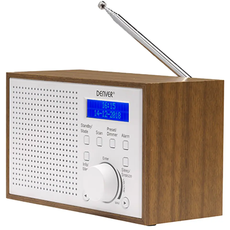 ⁨Denver DAB-46 Compact DAB+/FM Radio White⁩ at Wasserman.eu