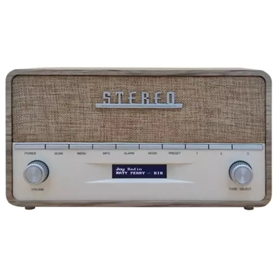 ⁨DAB+/FM radio Denver DAB-36LW with light wood cabinet⁩ at Wasserman.eu