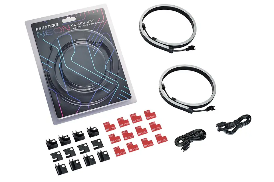 ⁨PHANTEKS Neon Digital RGB LED Strip Combo Set, 40cm (2 pieces)⁩ at Wasserman.eu