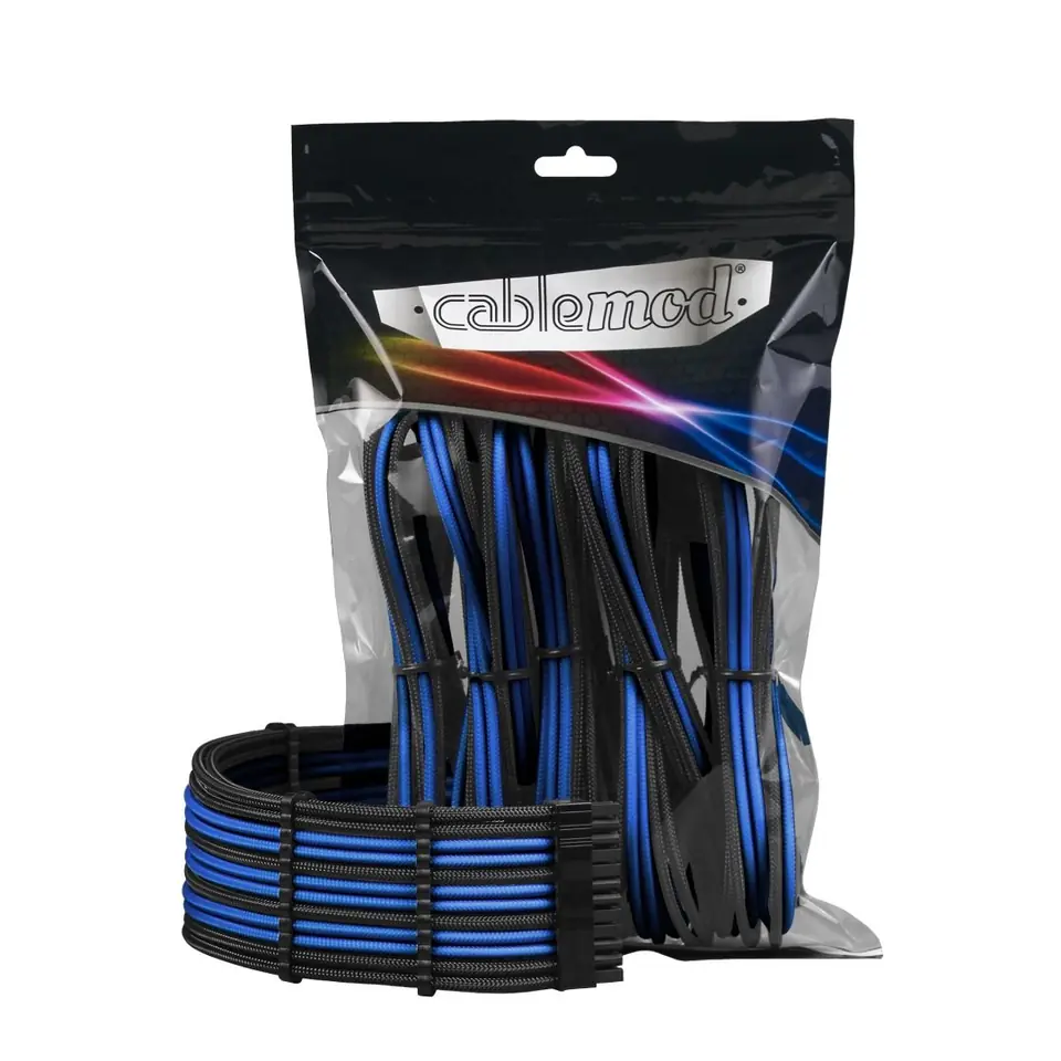 ⁨CableMod PRO ModMesh Cable Extension Kit - czarny/niebieski⁩ w sklepie Wasserman.eu
