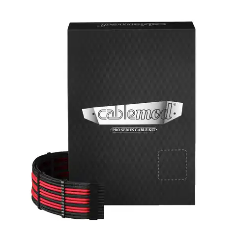 ⁨CableMod PRO ModMesh RT ASUS/Seasonic/Phanteks Cable Kits - black/red⁩ at Wasserman.eu