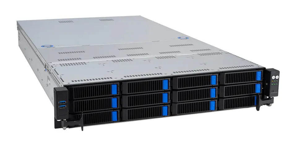 ⁨Platforma Asus Rack (2U) RS720A-E12-RS12 AMD Epyc 9004 (8x NVMe, 4x SATA/SAS, 2xM.2, 4xGPU, 2x10Gbe, IPMI, 1+1 2600W)⁩ w sklepie Wasserman.eu