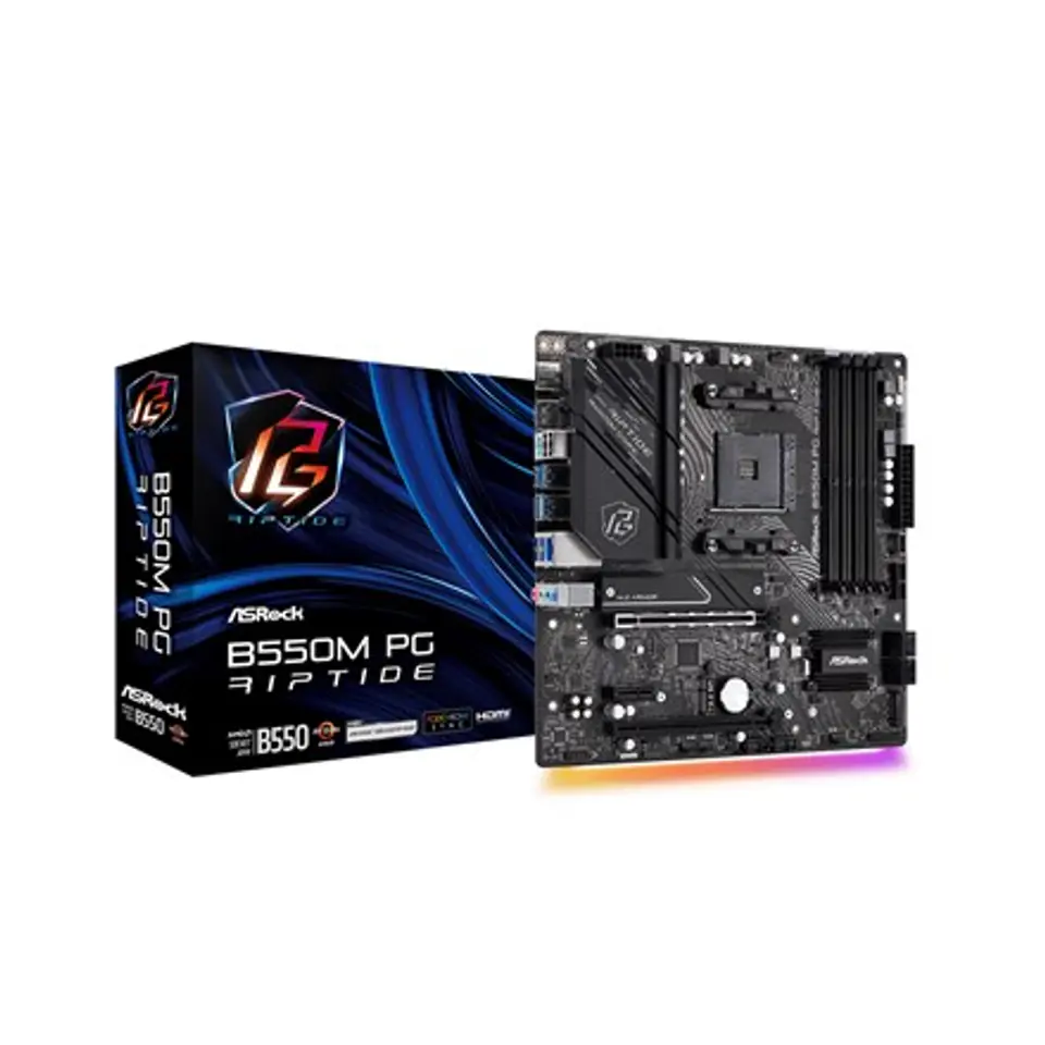 ⁨Asrock B550M PG Riptide AMD B550 Socket AM4 micro ATX⁩ at Wasserman.eu