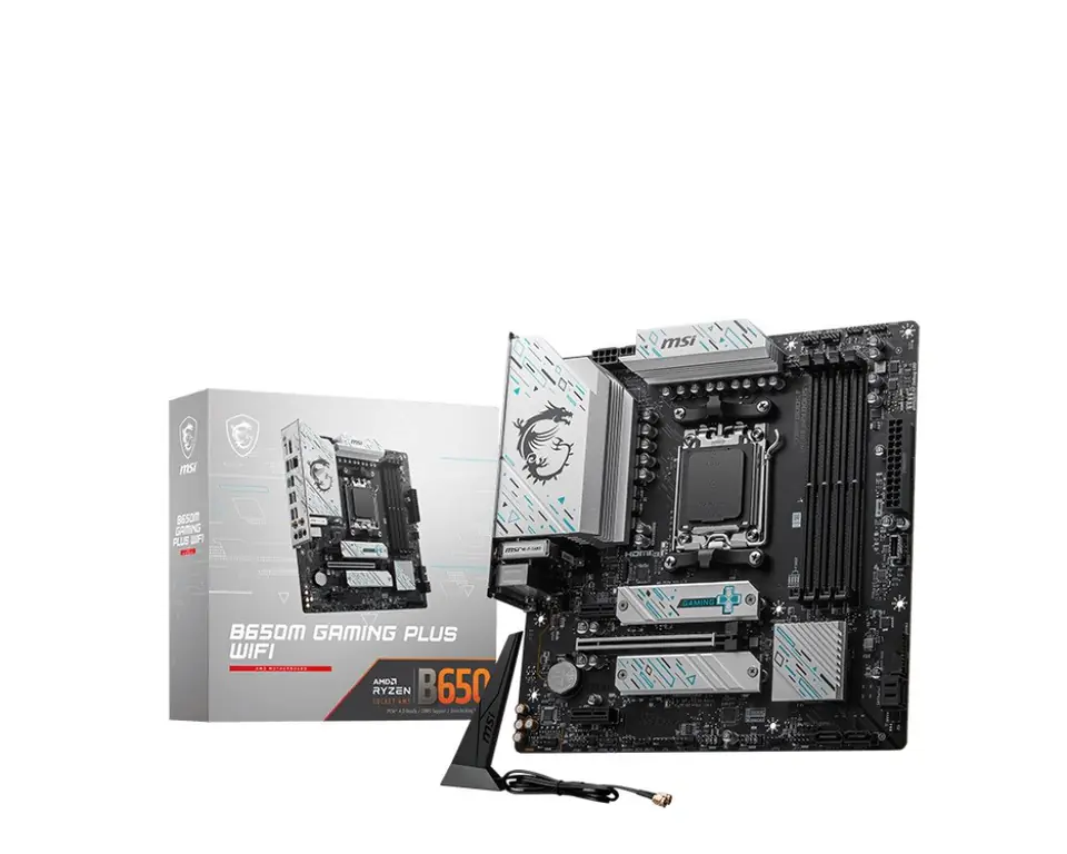 ⁨MSI B650M GAMING PLUS WIFI motherboard AMD B650 Socket AM5 micro ATX⁩ at Wasserman.eu