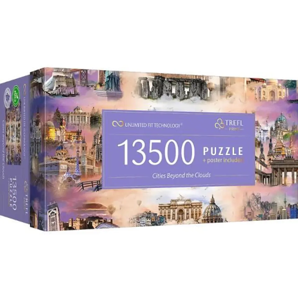 ⁨Puzzle Prime 13500 el. Cities beyond the clouds 81030 TREFL⁩ w sklepie Wasserman.eu