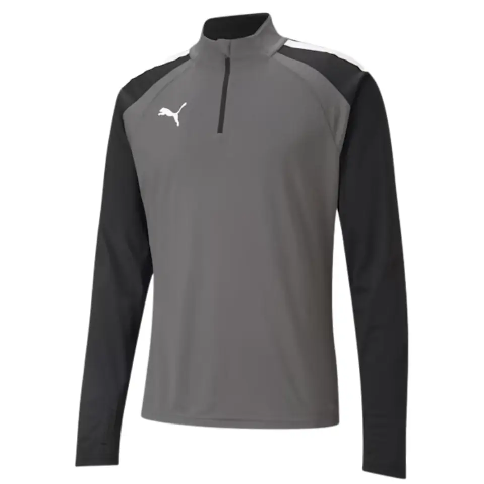 ⁨Puma teamLIGA 1/4 Men's Sweatshirt Zip Top grey-black 657236 13⁩ at Wasserman.eu