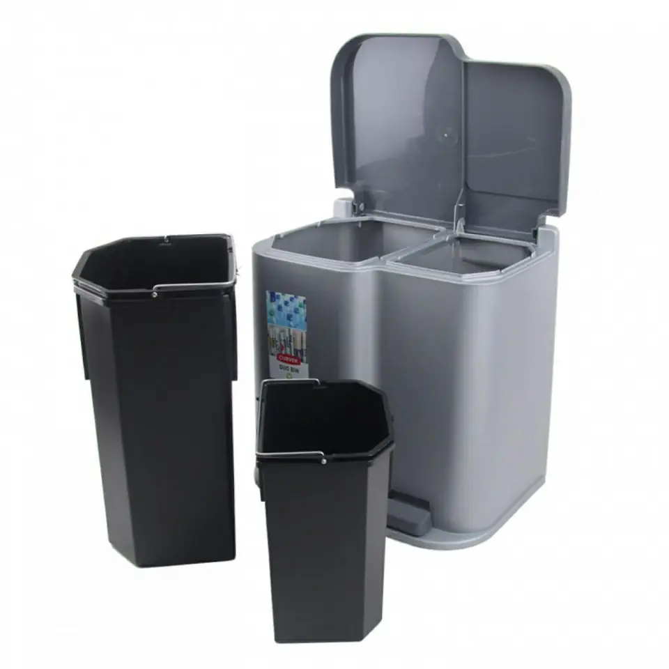 ⁨WASTE SEGREGATION BIN DUO 2 CONTAINERS 21L CURVER⁩ at Wasserman.eu