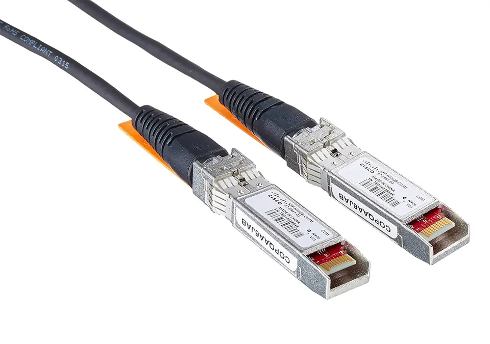 ⁨Cisco 10G Direct Attach Twinax SFP+ Cable, Passive, 30AWG Cable Assembly, 3 M, Orange, 5-Year Standard Warranty (SFP-H10GB-CU3M=)⁩ at Wasserman.eu