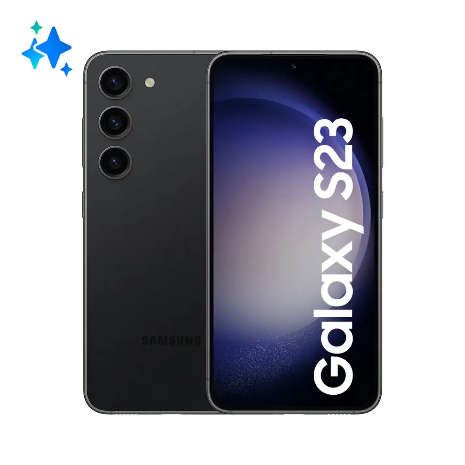 ⁨Samsung Galaxy S23 SM-S911B 15.5 cm (6.1") Dual SIM Android 13 5G USB Type-C 8 GB 128 GB 3900 mAh Black⁩ at Wasserman.eu