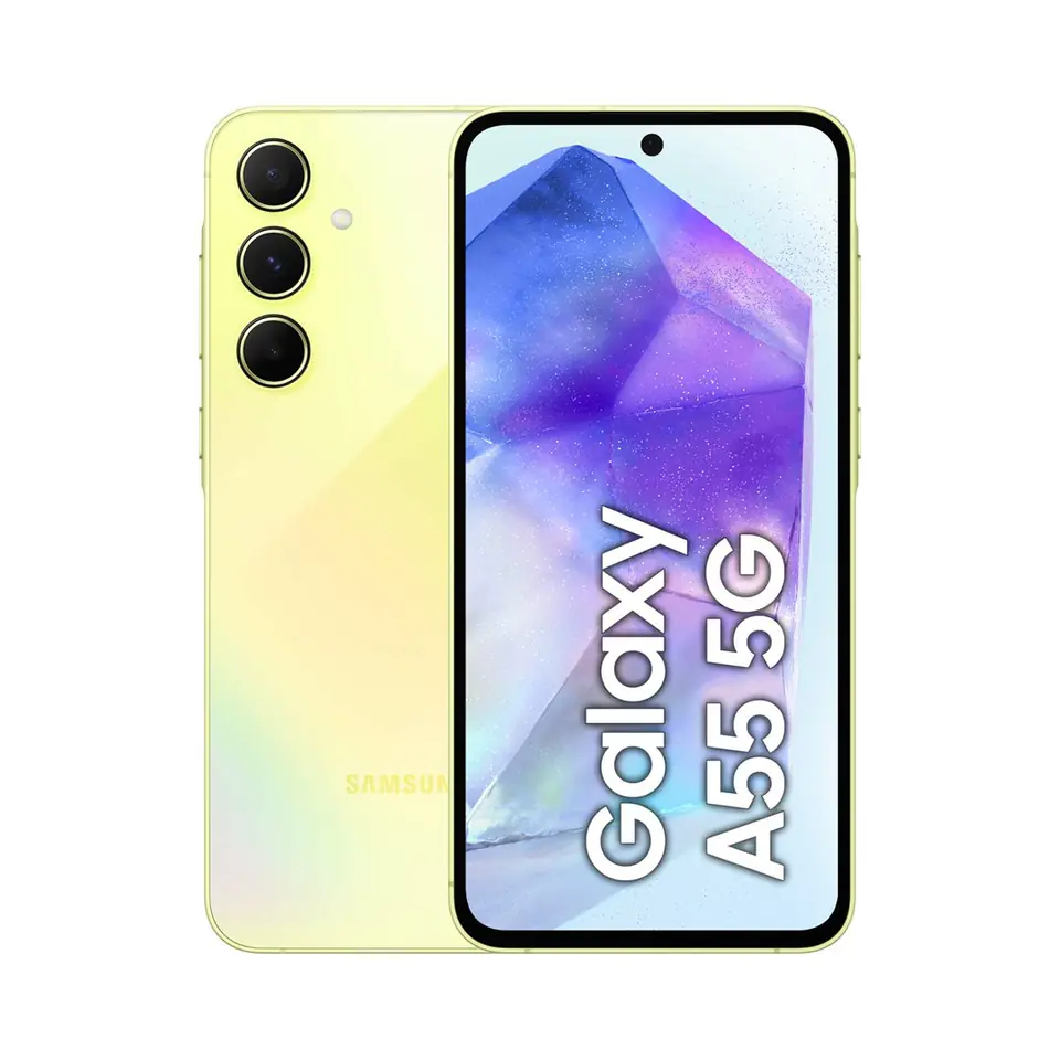 ⁨Samsung Galaxy A55 5G 16.8 cm (6.6") Hybrid Dual SIM Android 14 USB Type-C 8 GB 128 GB 5000 mAh Yellow⁩ at Wasserman.eu