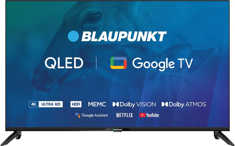 ⁨TV 43" Blaupunkt 43QBG7000S 4K Ultra HD QLED, GoogleTV, Dolby Atmos, WiFi 2,4-5GHz, BT, czarny⁩ w sklepie Wasserman.eu