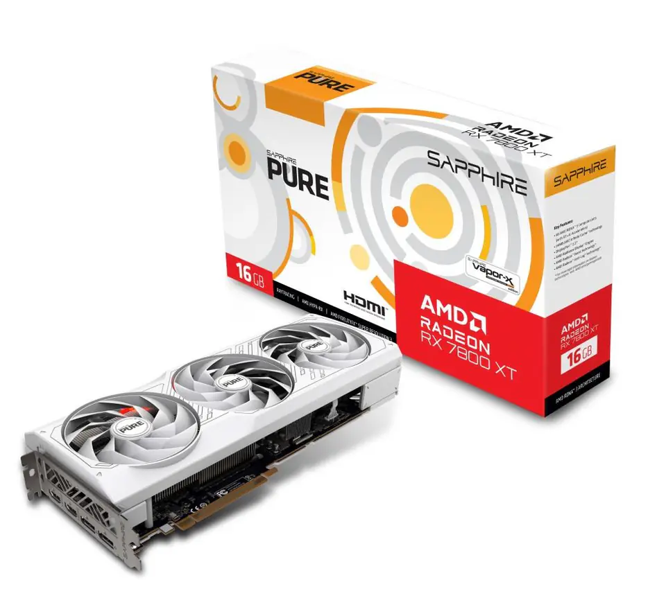 ⁨SAPPHIRE Radeon RX 7800 XT PURE GAMING OC 16GB GDDR6 graphics card⁩ at Wasserman.eu