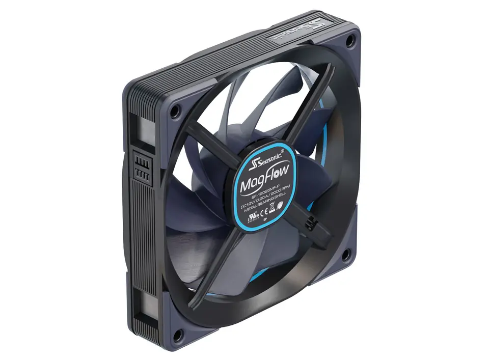 ⁨Seasonic MagFlow 1-Fan Kit Computer case 12 cm Black 1 pc(s)⁩ at Wasserman.eu