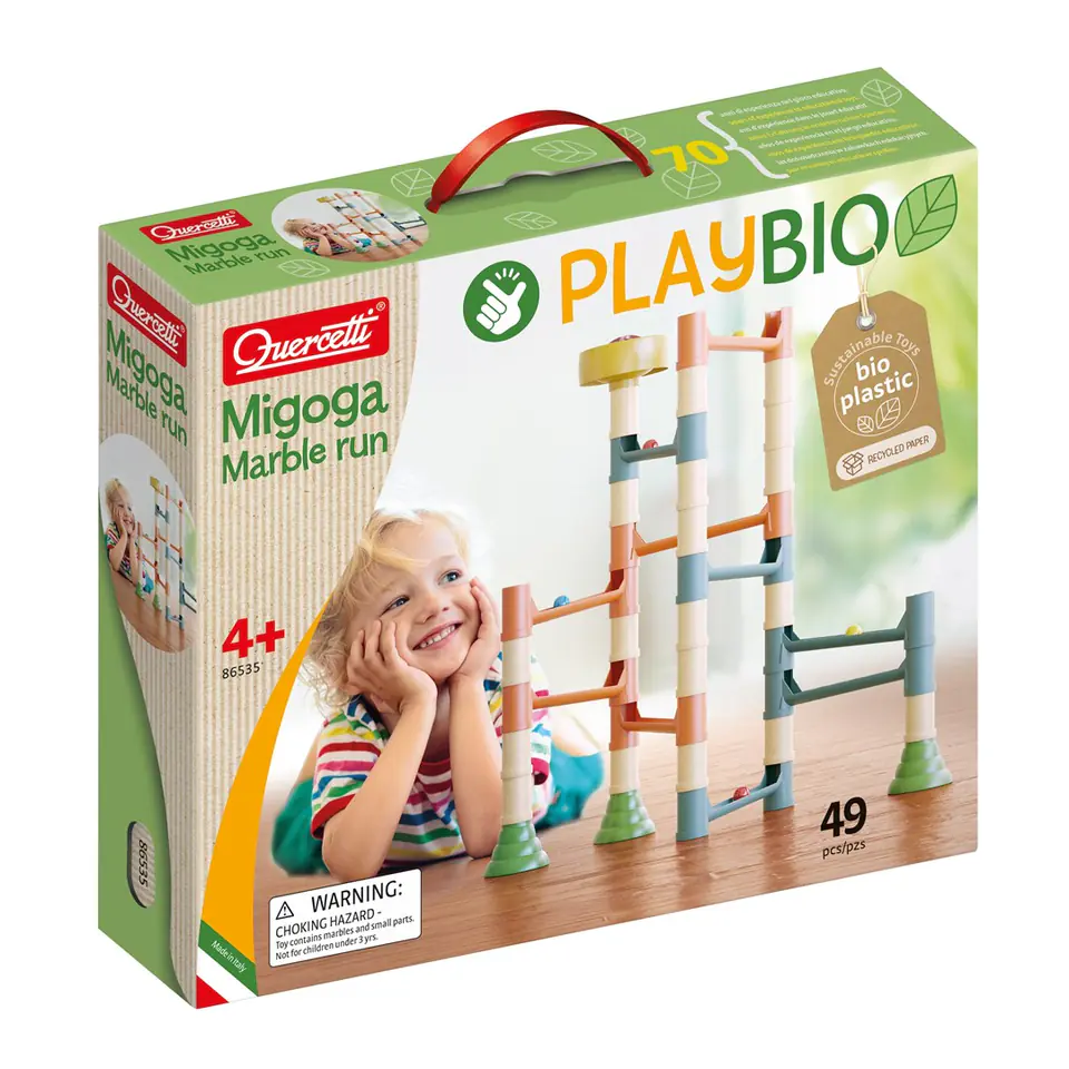 ⁨QUERCETTI PLAYBIO MIGOGA MARBLE RUN 86535 BALL TRACK - 46 ELEMENTS⁩ at Wasserman.eu