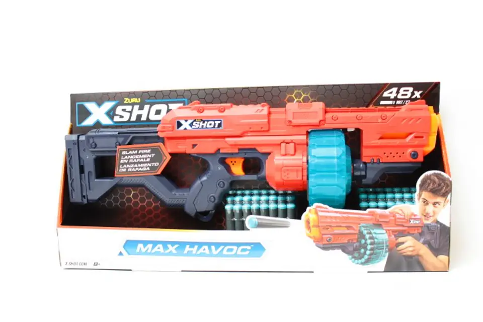 ⁨Foam Dart Blaster ZURU X-SHOT EXCEL MAX HAVOC launcher 48 darts (36446)⁩ at Wasserman.eu