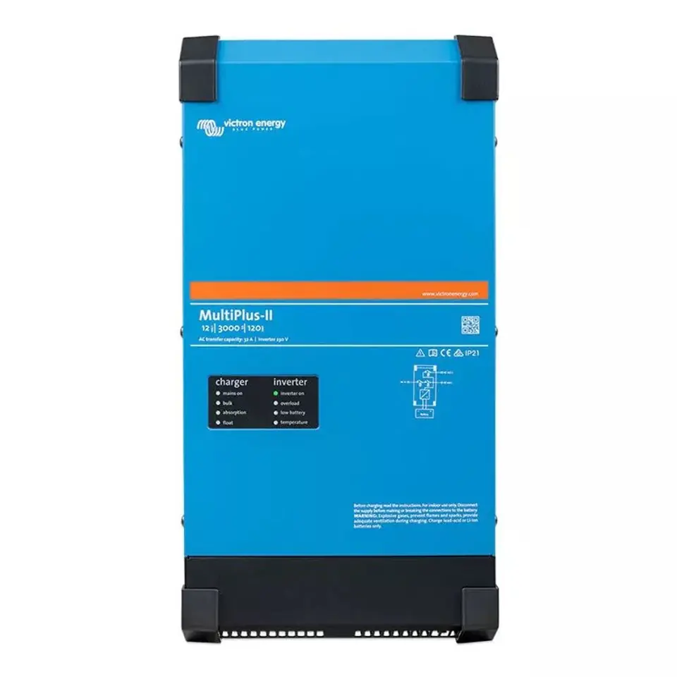 ⁨Multifunction inverter VICTRON ENERGY MultiPlus-II 12/3000/120-32 (PMP122305010)⁩ at Wasserman.eu