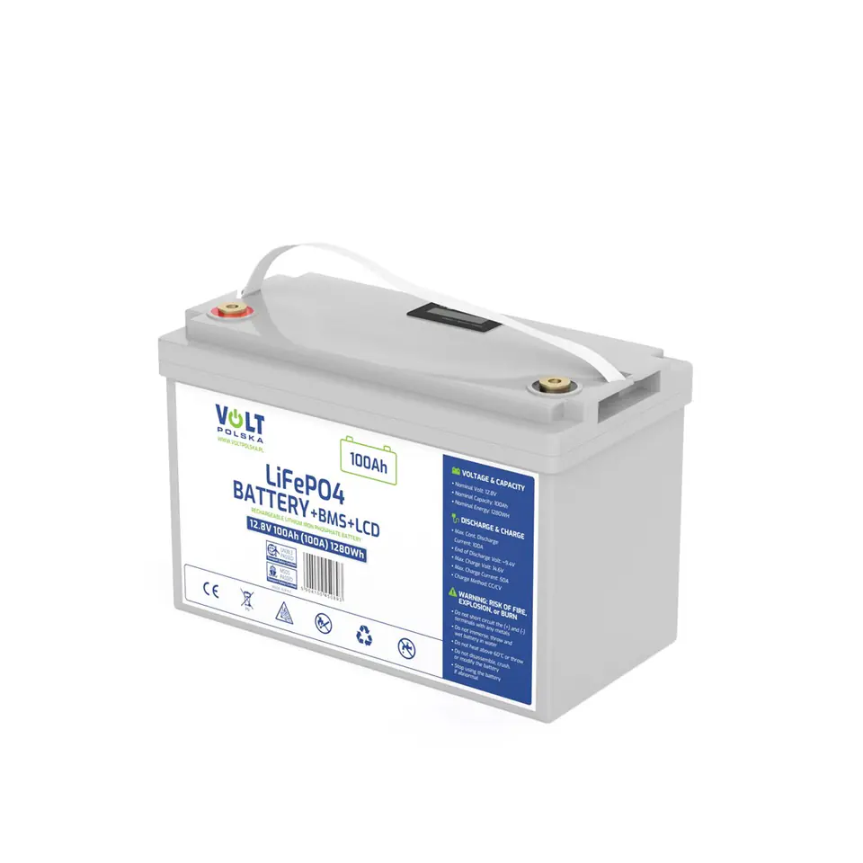 ⁨LiFePO4 battery pack 12V 100Ah (100A) + LCD⁩ at Wasserman.eu