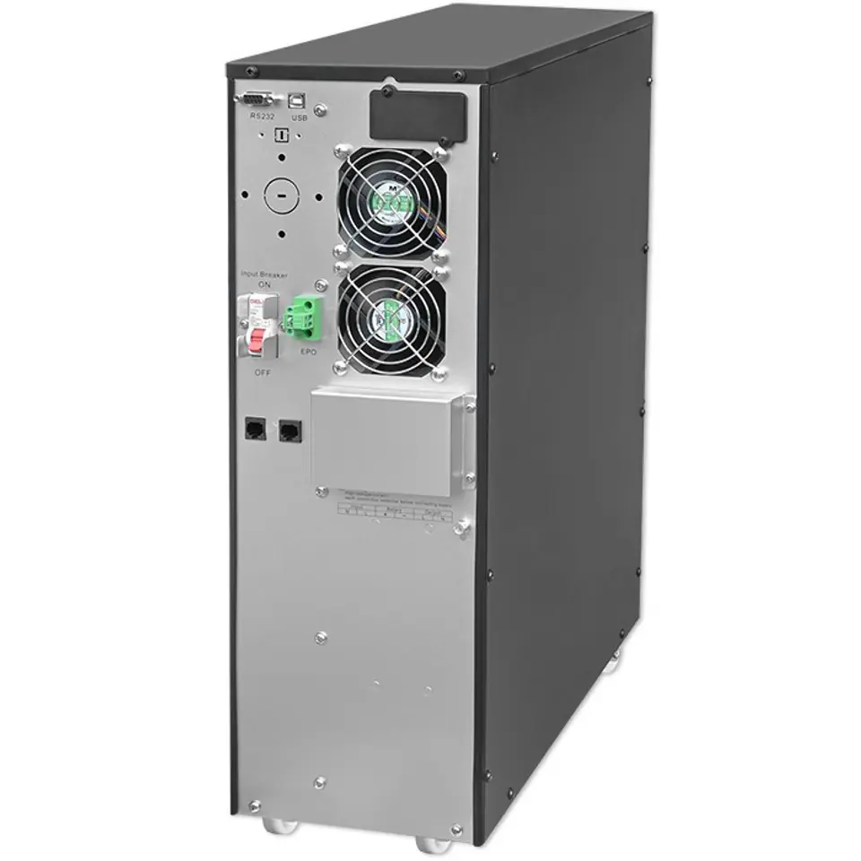 ⁨Qoltec 52284 Uninterruptible Power Supply UPS | 10kVA | 10000W | Power factor 1.0 | LCD | EPO | USB | On-line⁩ at Wasserman.eu