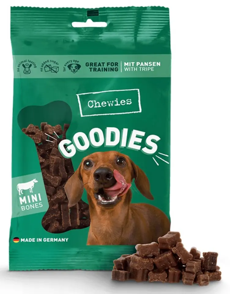 ⁨Chewies Goodies (Training) Kosteczki Mini Żwacz 125g⁩ w sklepie Wasserman.eu