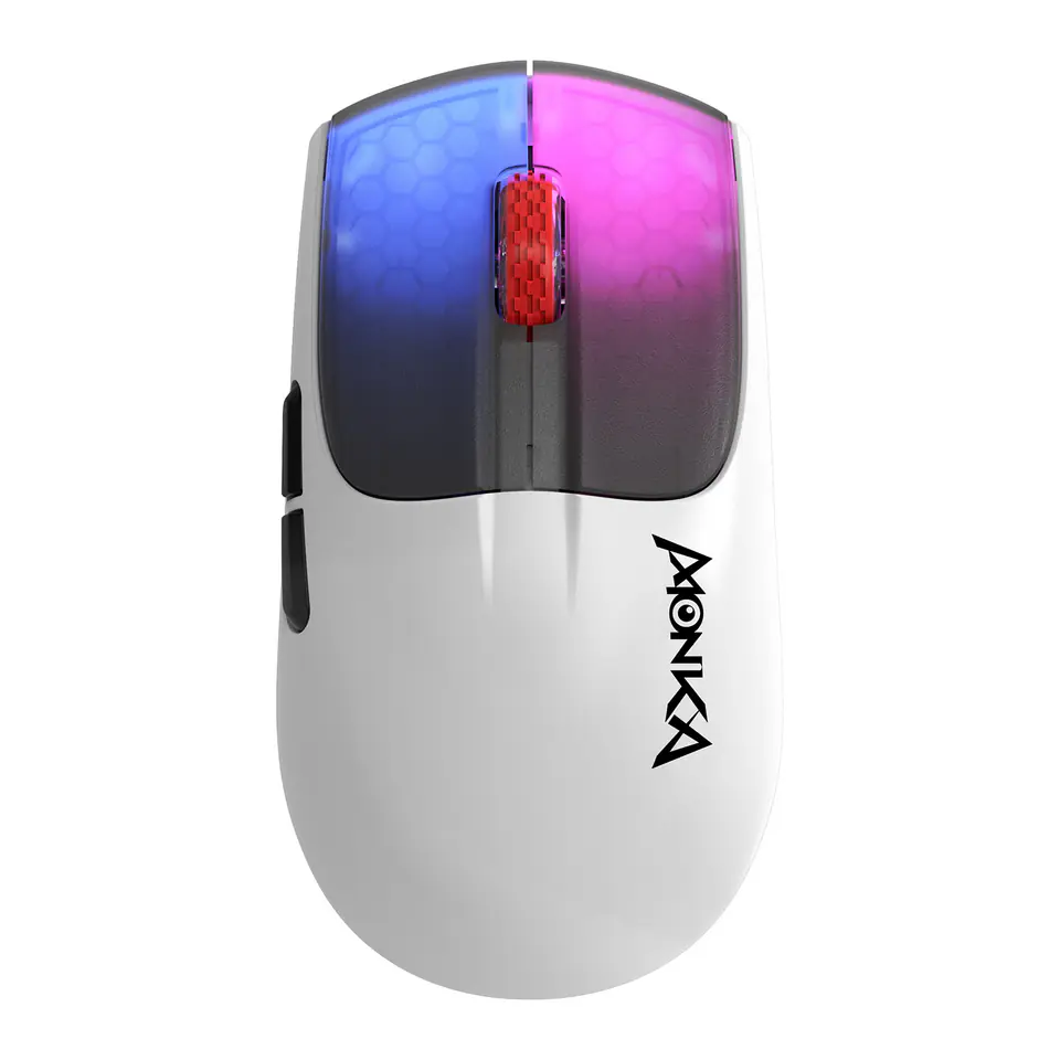 ⁨Mysz Marvo MONKA VERO, biała, optyczna, 10000DPI, Tri-Mode⁩ w sklepie Wasserman.eu