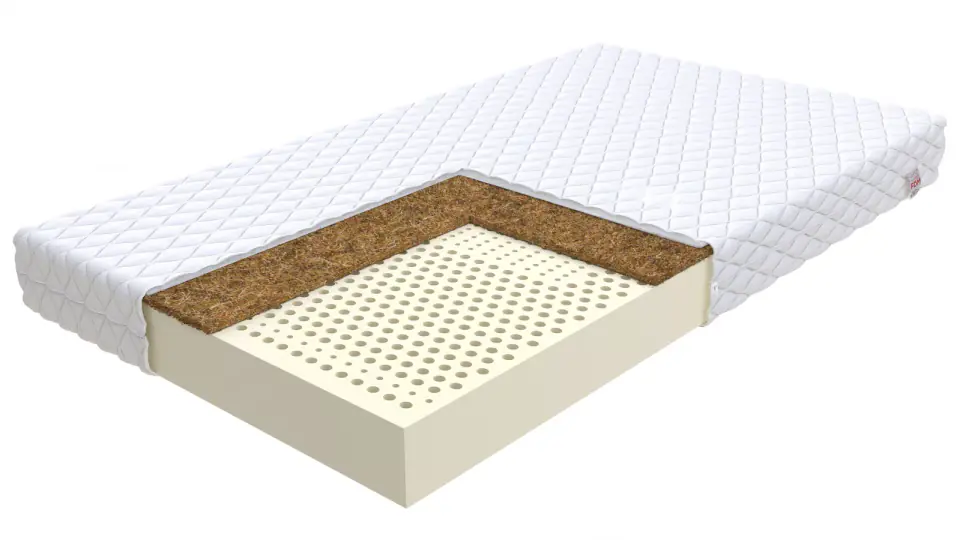⁨Materac lateksowy TORO lateks, kokos - 80 x 200 - H2 średnio miękki / H3 średnio twardy - 12 cm⁩ w sklepie Wasserman.eu