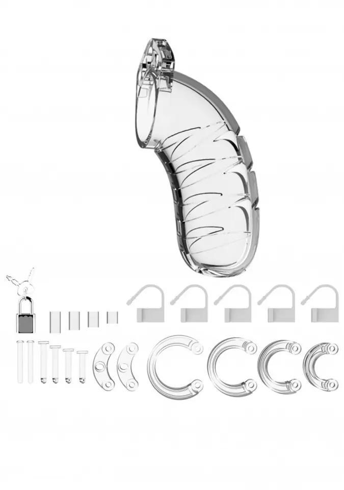 ⁨Model 04 - Chastity - 4.5" - Cock Cage - Transparent⁩ w sklepie Wasserman.eu