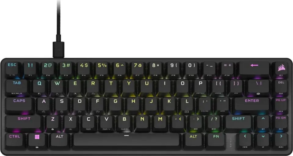 ⁨Corsair | Black | K65 PRO MINI RGB | Mechanical Gaming Keyboard | Wired | NA | USB Type-A | 600 g | OPX⁩ at Wasserman.eu