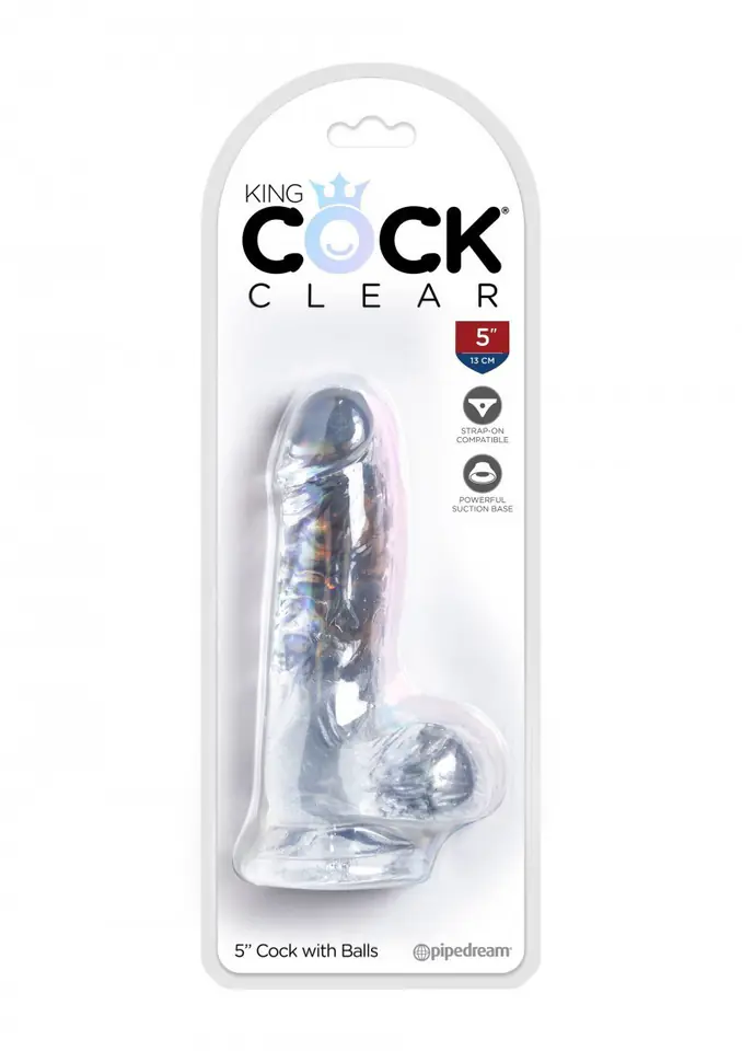 ⁨King Cock 5 Inch Cock with Balls Transparant⁩ w sklepie Wasserman.eu